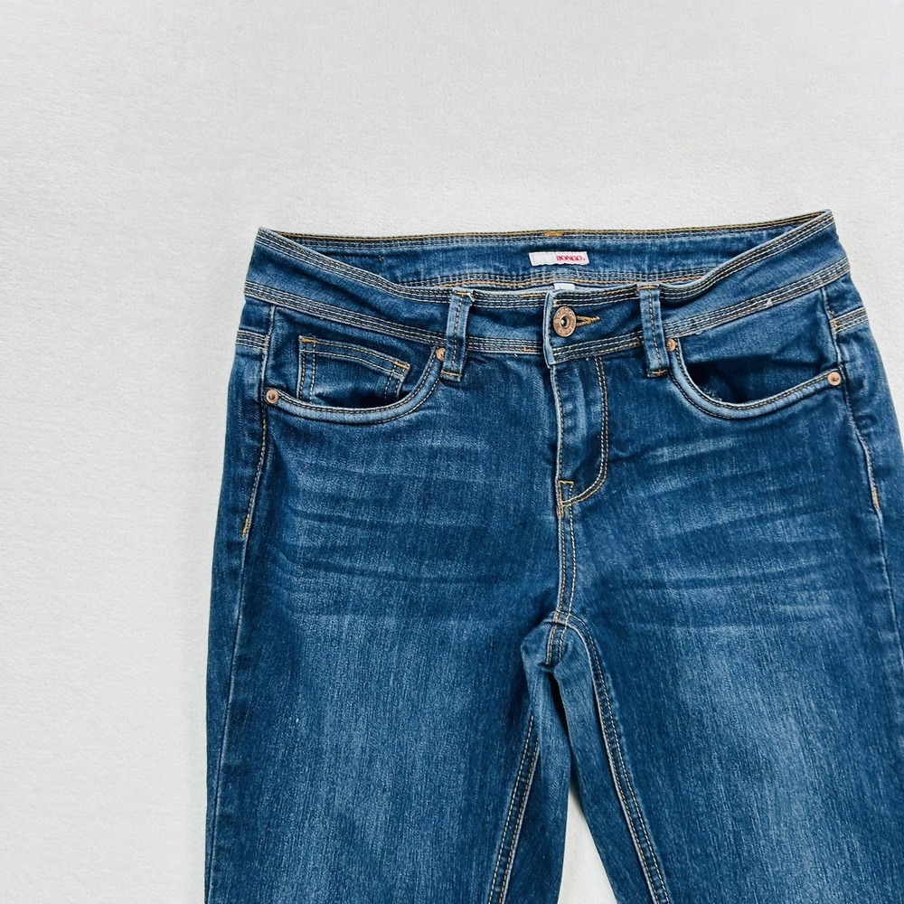 Bongo Jeans Juniors 11 30x26 Blue Mid Rise Straight Dark Wash Stretch Denim - Picture 13 of 16